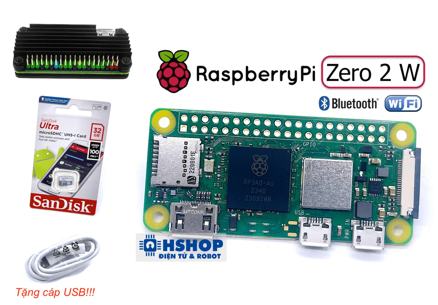 Combo Raspberry Pi Zero 2 W Basic Kit