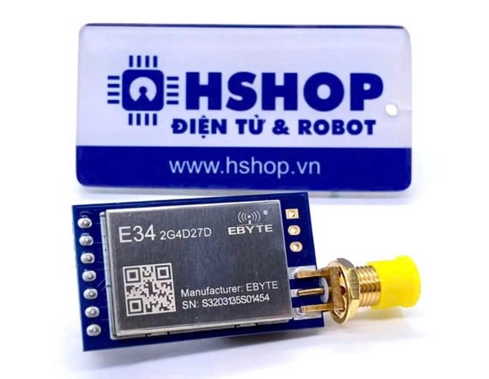 Module RF UART Full Duplex 2.4GHz NRF24L01+ PA+LNA EBYTE E34-2G4D27D